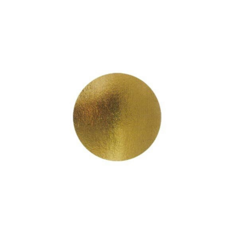 Подложка картонная круглая №12 золото (пакет 50 шт.) 