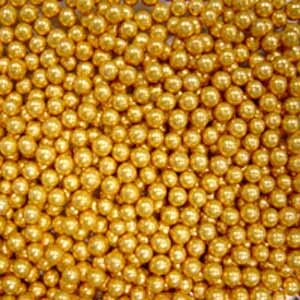 Посыпка золотые шарики 3 мм